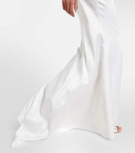Alessandra Rich Square-neck silk-blend gown