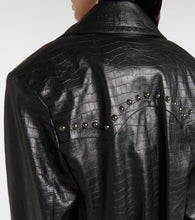Alessandra Rich Studded leather biker jacket