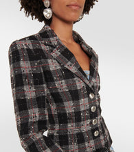 Alessandra Rich Tweed single-breasted blazer