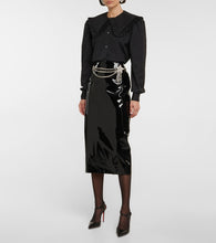 Alessandra Rich Vinyl midi skirt