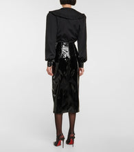 Alessandra Rich Vinyl midi skirt