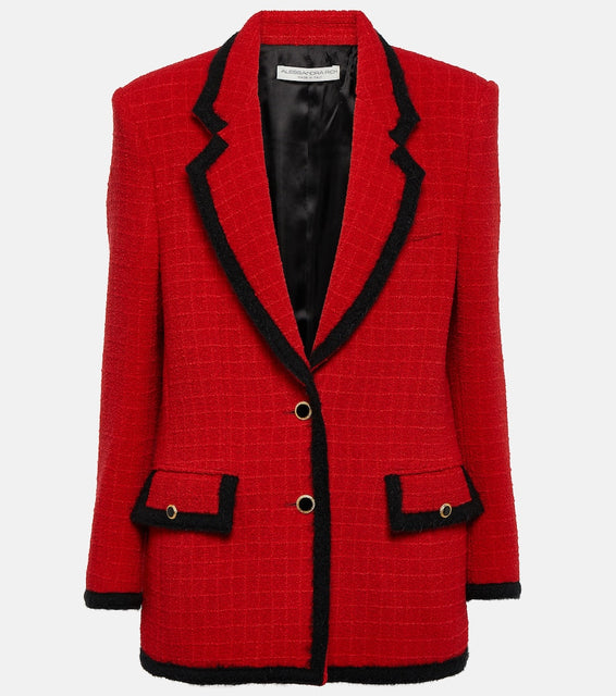 Alessandra Rich Wool-blend boucl√É¬© jacket