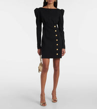 Alessandra Rich Wool-blend cr√É¬™pe minidress