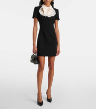 Alessandra Rich Wool-blend cr√É¬™pe minidress