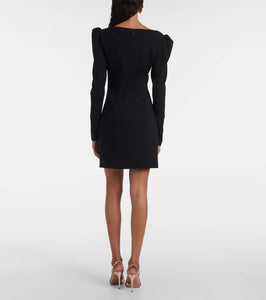 Alessandra Rich Wool-blend cr√É¬™pe minidress