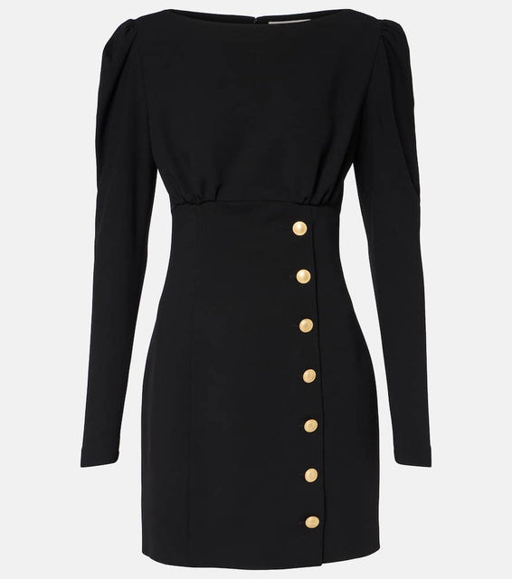 Alessandra Rich Wool-blend cr√É¬™pe minidress