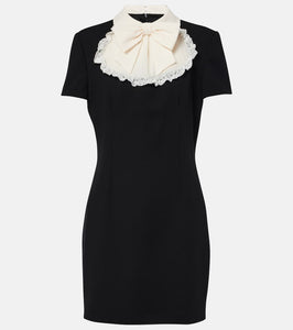 Alessandra Rich Wool-blend cr√É¬™pe minidress