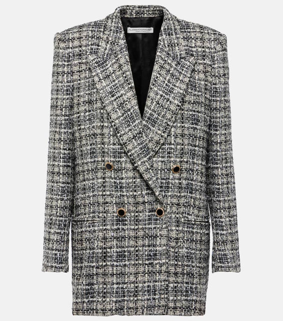 Alessandra Rich Wool lam√É¬© tweed blazer