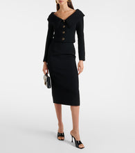 Alessandra Rich Wool midi skirt