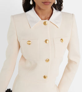 Alessandra Rich Wool tweed cropped jacket