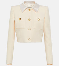 Alessandra Rich Wool tweed cropped jacket