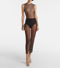 Alex Perry Crew embellished mesh midi dress