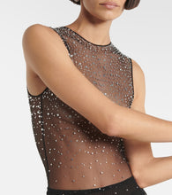 Alex Perry Crew embellished mesh midi dress