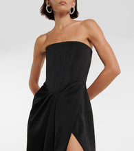 Alex Perry Ledger strapless satin gown