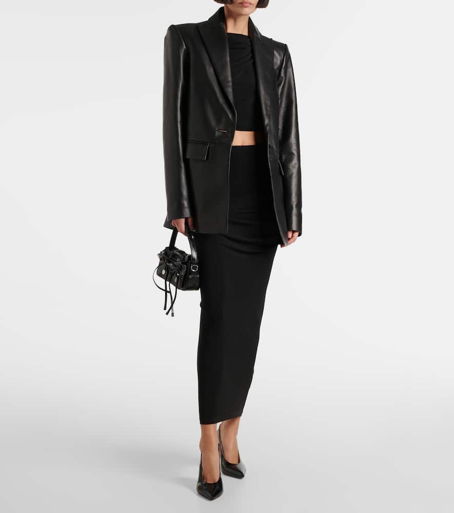 Alex Perry Oversized leather blazer