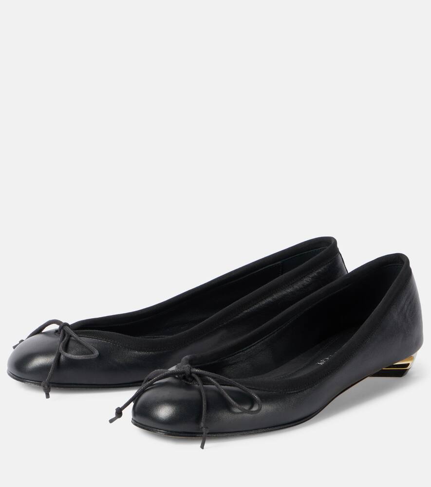 Alexander McQueen Armadillo bow-detail leather pumps