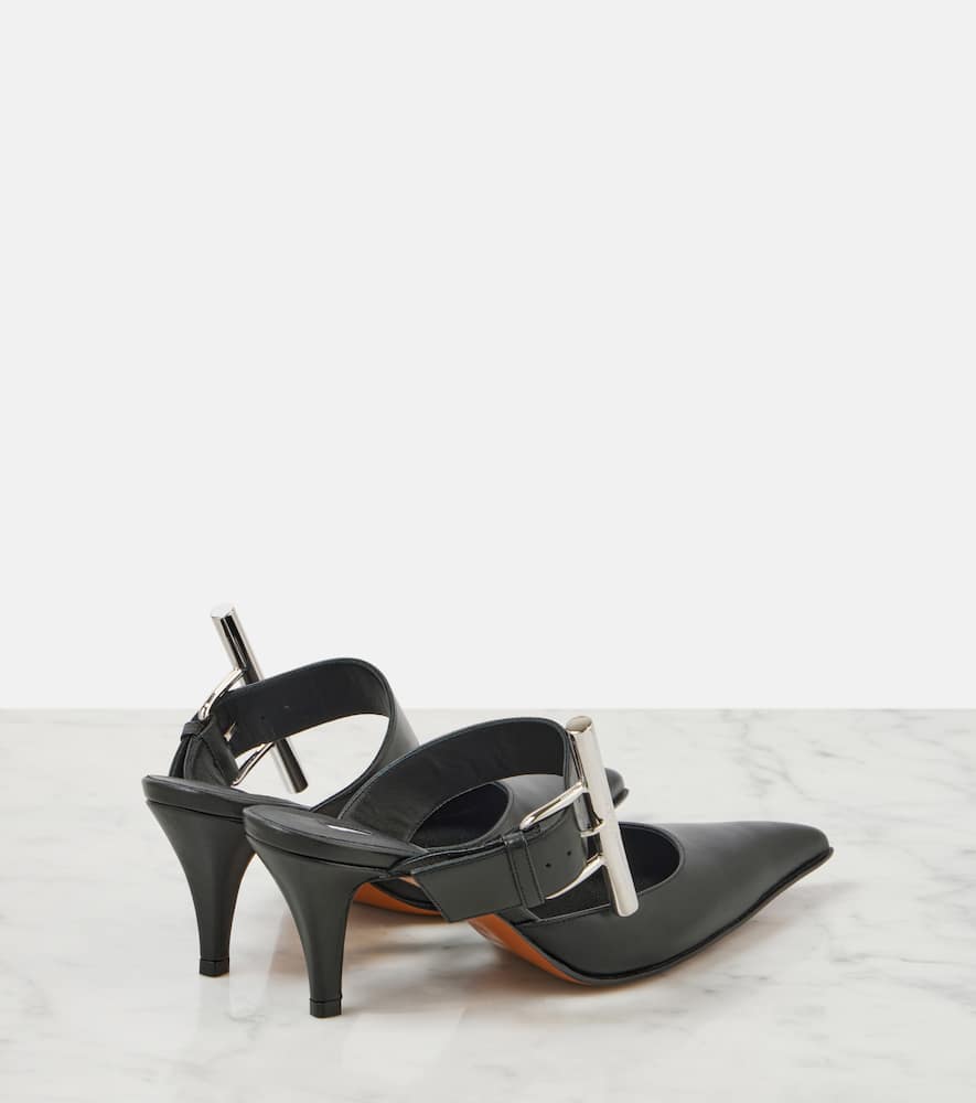 Alexander McQueen Birdee T-Bar leather mules