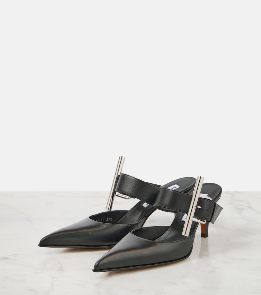 Alexander McQueen Birdee T-Bar leather mules