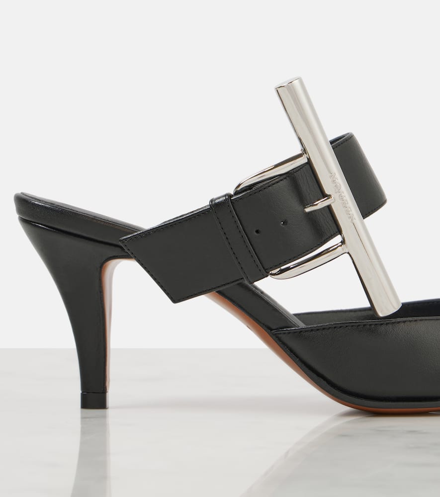 Alexander McQueen Birdee T-Bar leather mules