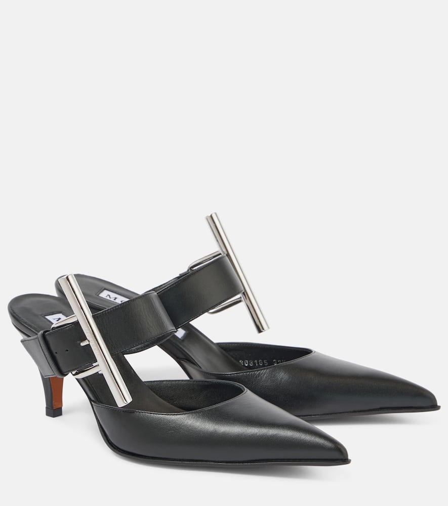 Alexander McQueen Birdee T-Bar leather mules