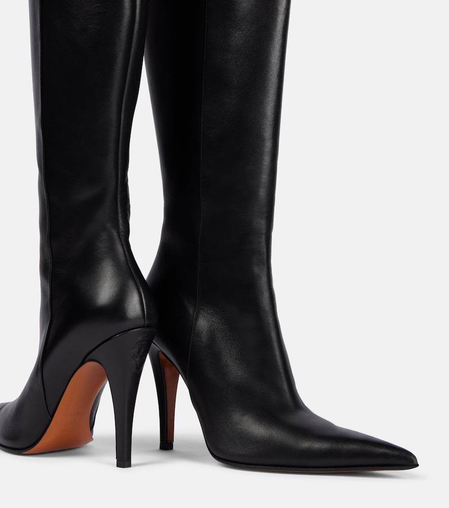 Alexander McQueen Birdee leather knee-high boots