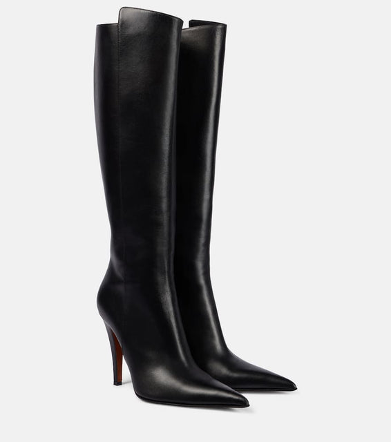 Alexander McQueen Birdee leather knee-high boots