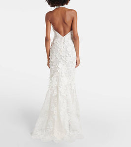 Alexander McQueen Bridal cotton-blend lace gown