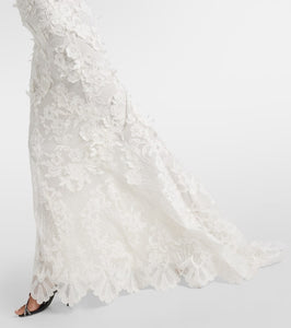 Alexander McQueen Bridal cotton-blend lace gown