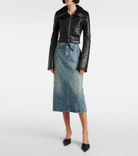 Alexander McQueen Cropped leather jacket