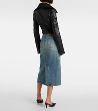 Alexander McQueen Cropped leather jacket