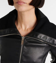 Alexander McQueen Cropped leather jacket