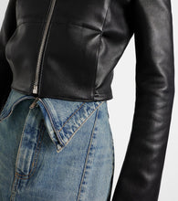 Alexander McQueen Cropped leather jacket