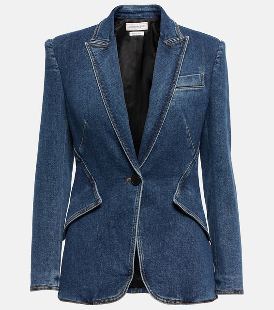 Alexander McQueen Denim blazer