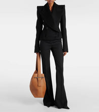 Alexander McQueen Double-breasted wool and cashmere blazer