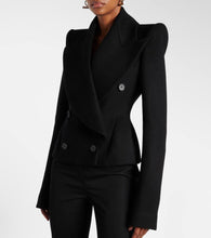 Alexander McQueen Double-breasted wool and cashmere blazer