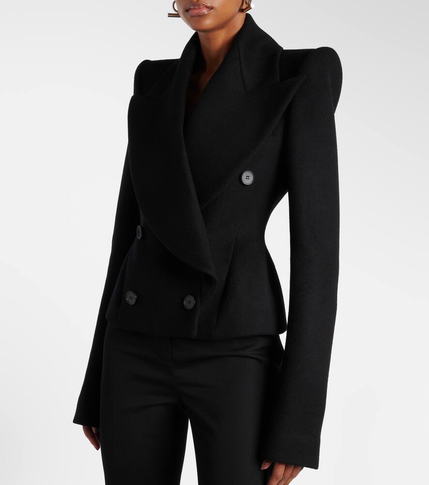 Alexander McQueen Double-breasted wool and cashmere blazer