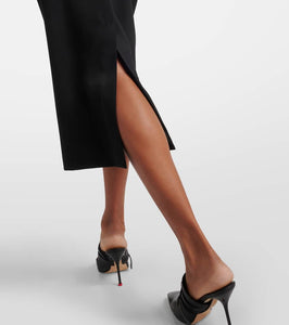 Alexander McQueen Draped wool midi dress
