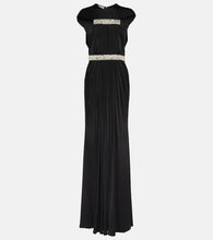 Alexander McQueen Embellished caped cr√É¬™pe gown