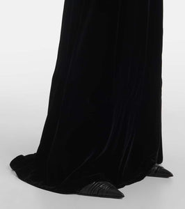 Alexander McQueen Embroidered velvet gown