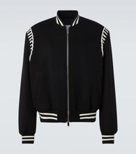 Alexander McQueen Embroidered wool bomber jacket