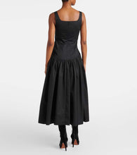 Alexander McQueen Gathered cotton midi dress