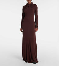 Alexander McQueen Gathered cr√É¬™pe jersey gown