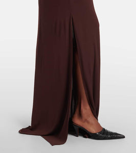 Alexander McQueen Gathered cr√É¬™pe jersey gown