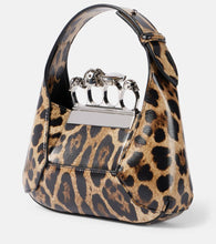Alexander McQueen Jewelled Mini leopard-print tote bag