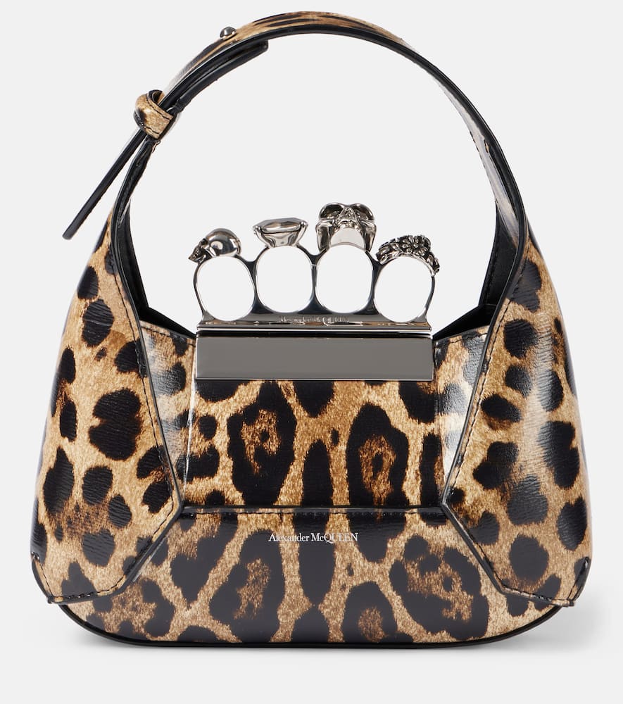 Alexander McQueen Jewelled Mini leopard-print tote bag. Shop Alexander McQueen Top-Handle Bags for women now.