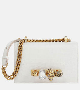 Alexander McQueen Jewelled Satchel Mini leather crossbody bag. Shop Alexander McQueen Shoulder Bags for women now.
