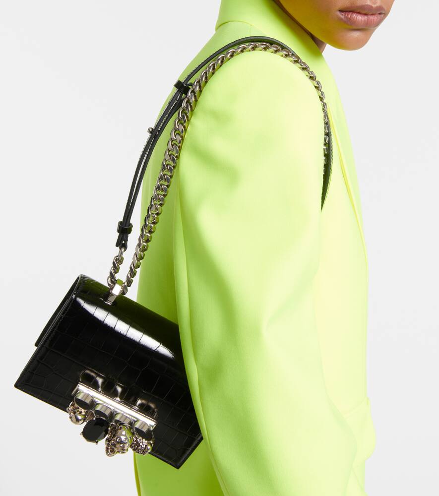 McQueen Jewelled Satchel Small leather crossbody bag