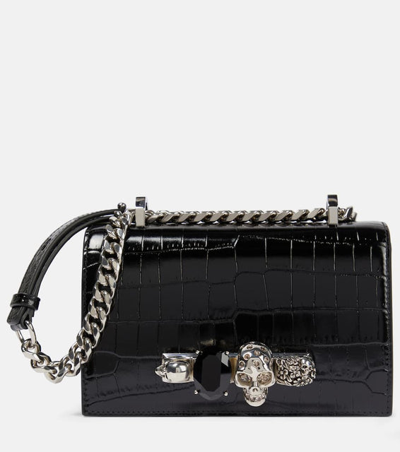 Alexander McQueen Jewelled Satchel Small leather crossbody bag. Shop Alexander McQueen Shoulder Bags for women now.