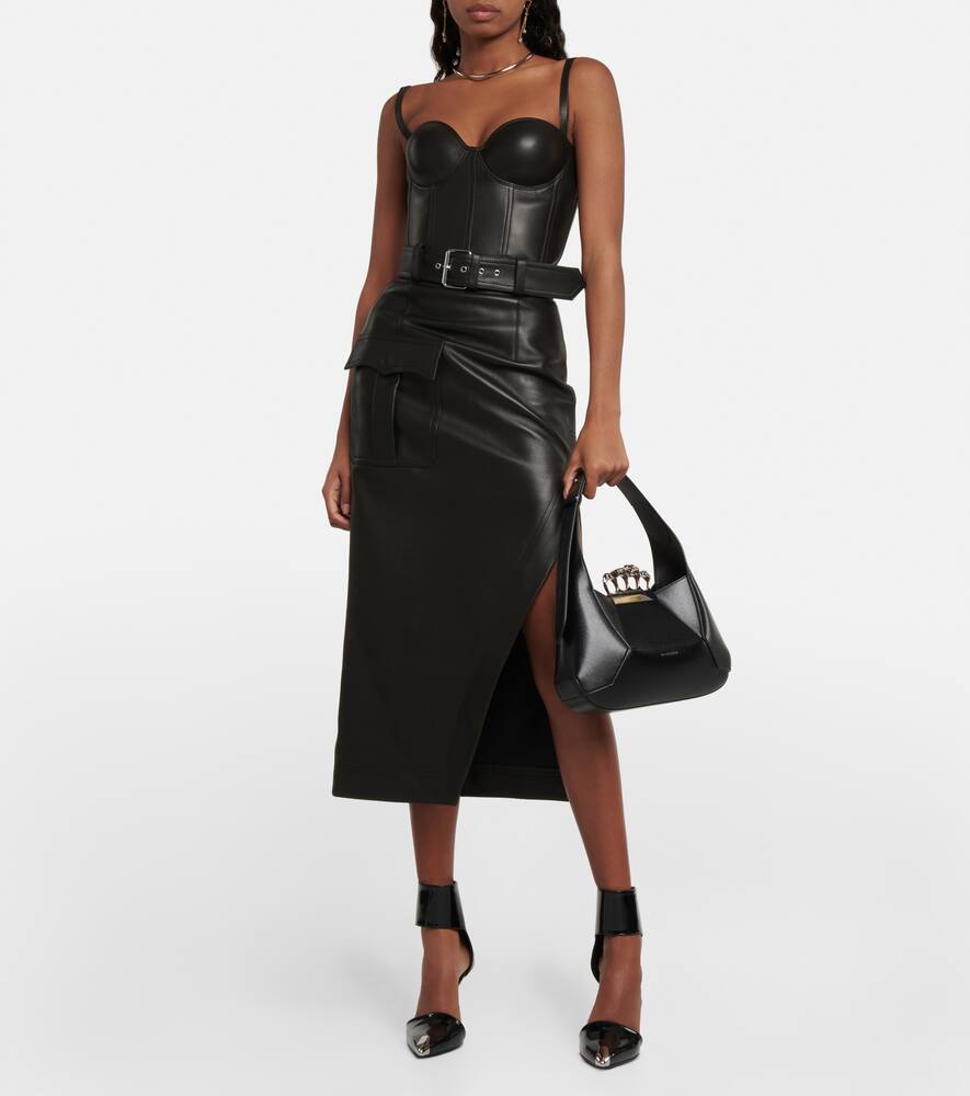 Alexander McQueen Jewelled leather shoulder bag