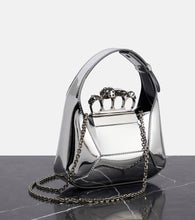 Alexander McQueen Jewelled mirrored leather tote bag